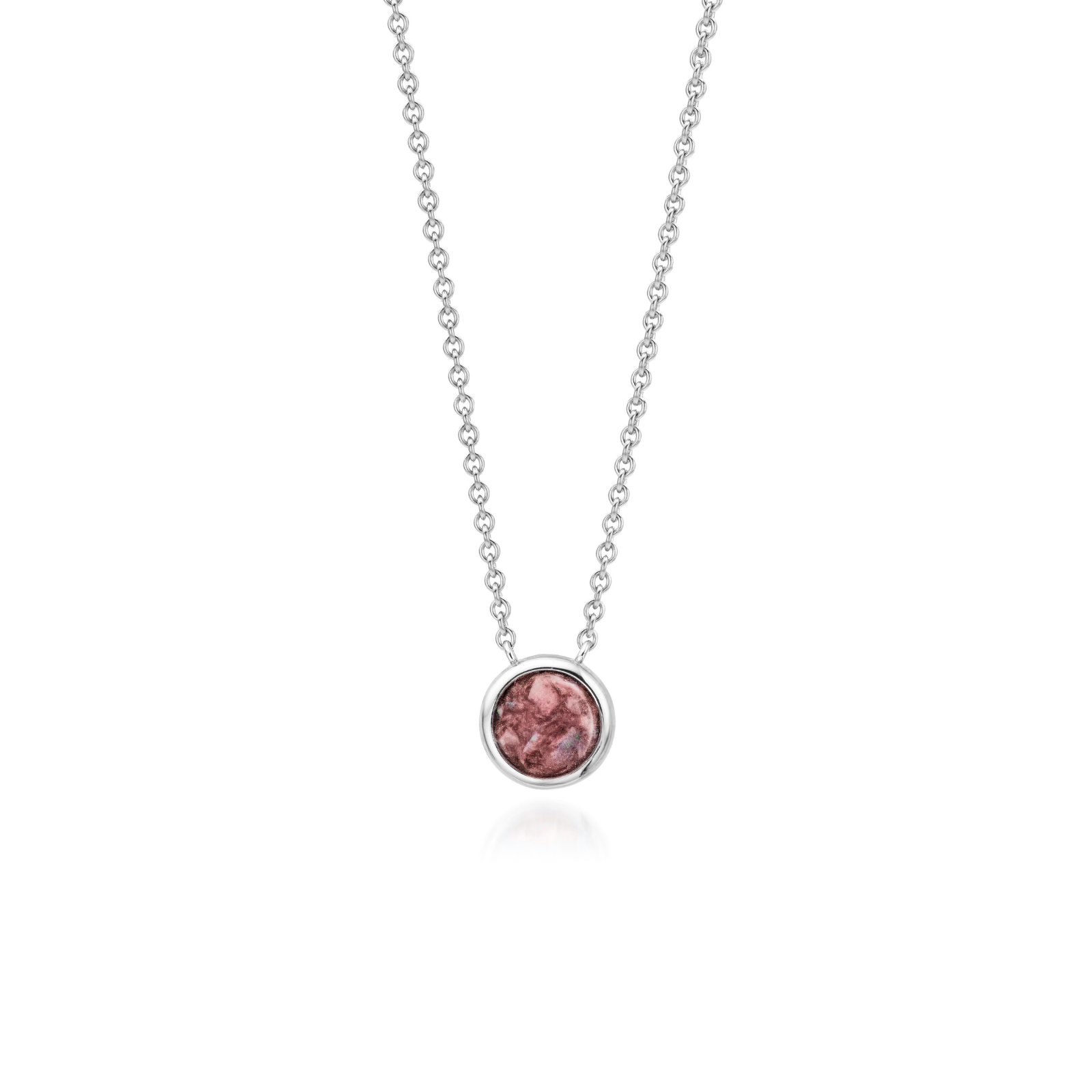 Cercle | Round Ashes Necklace | Ash in Resin Jewellery Burgundy WithMe™ Gedenksieraden Memorial Pendant