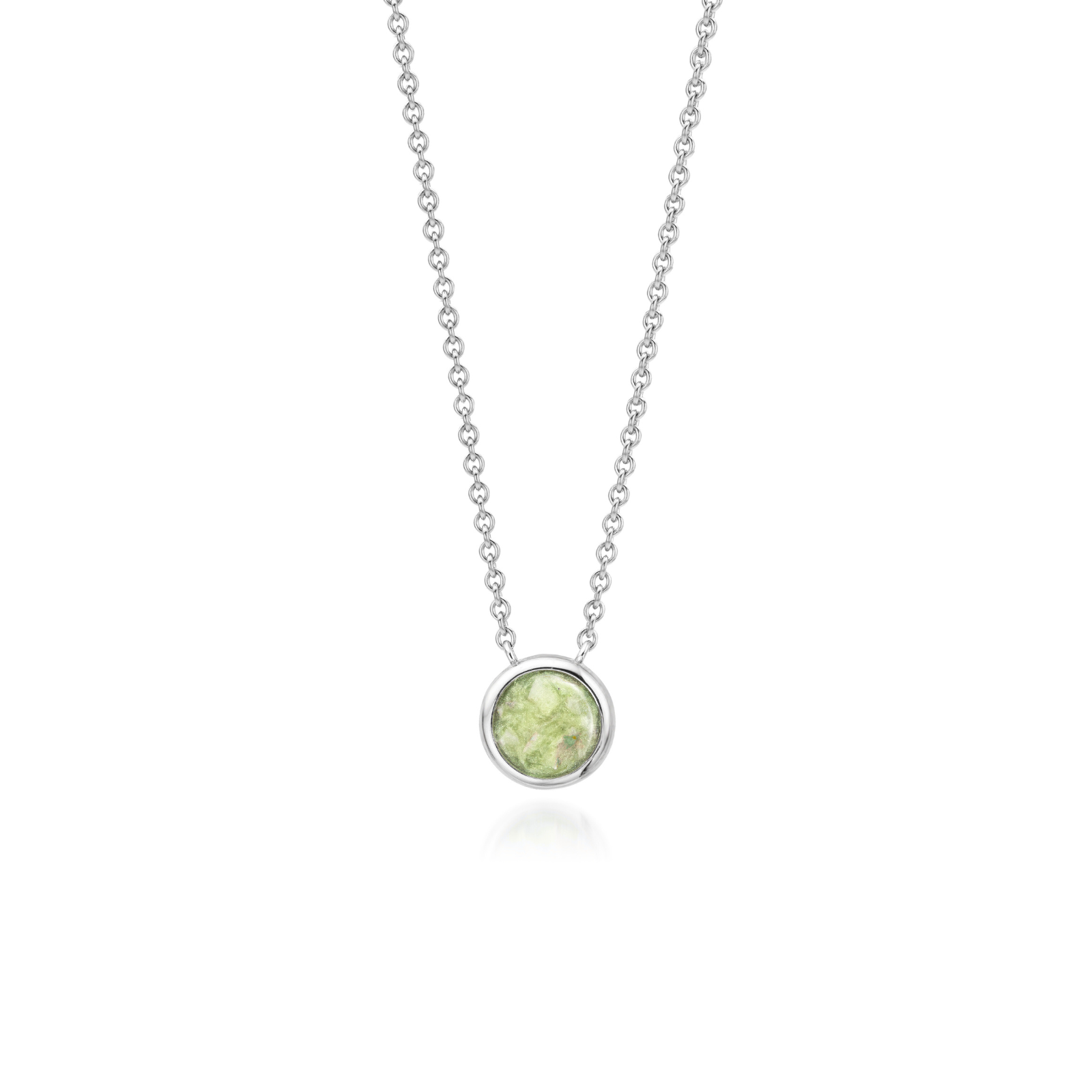 Cercle | Round Ashes Necklace | Ash in Resin Jewellery Sage WithMe™ Gedenksieraden Memorial Pendant