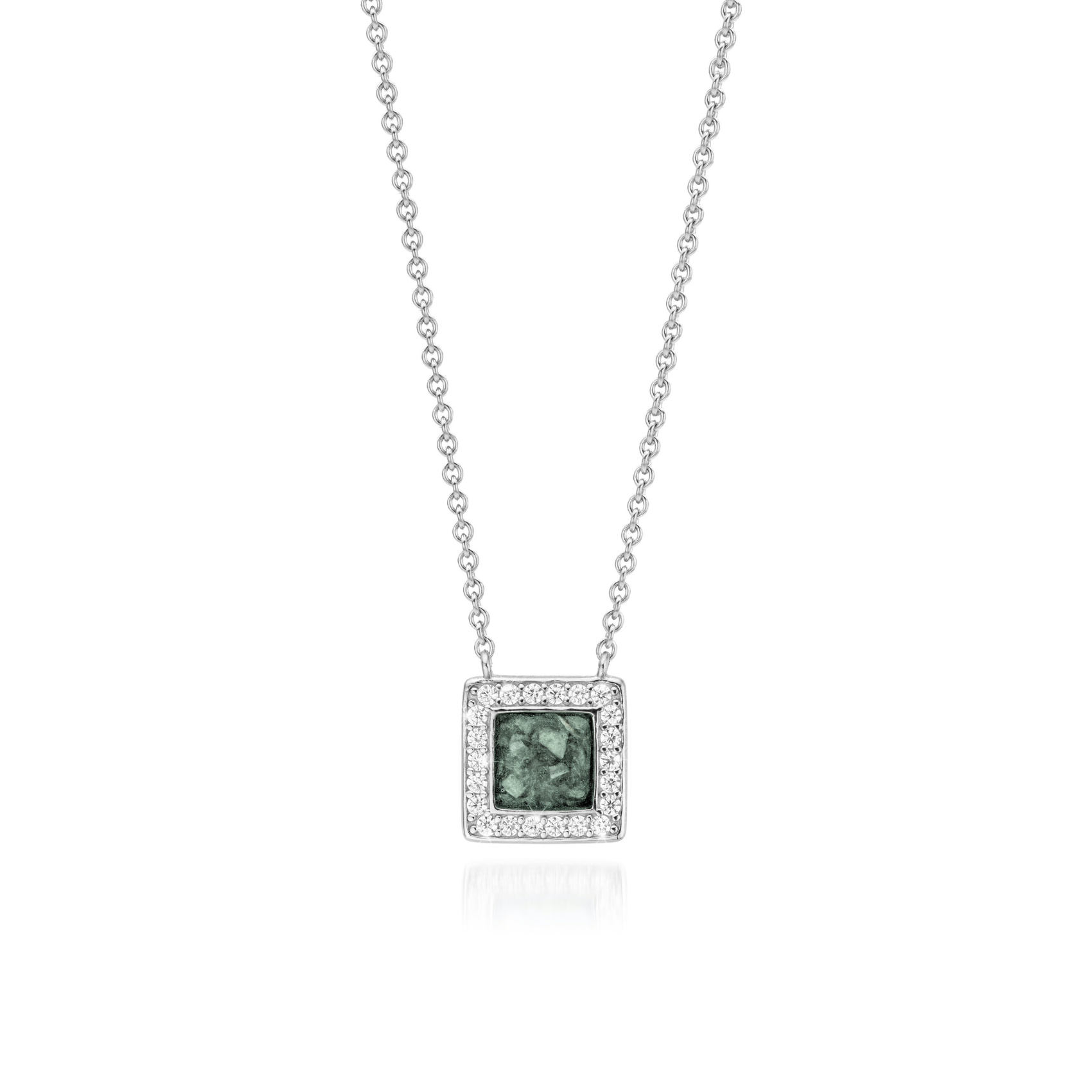 Bouclier Brillance Forest Green WithMe™ Gedenksieraden Memorial Pendant