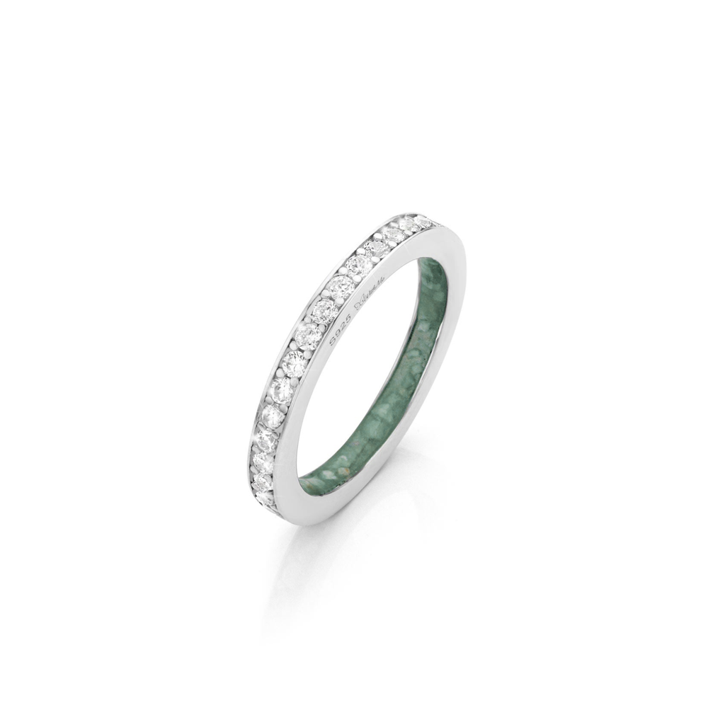 Étreinte Brillance Forest Green WithMe™ Gedenksieraden Memorial Ring