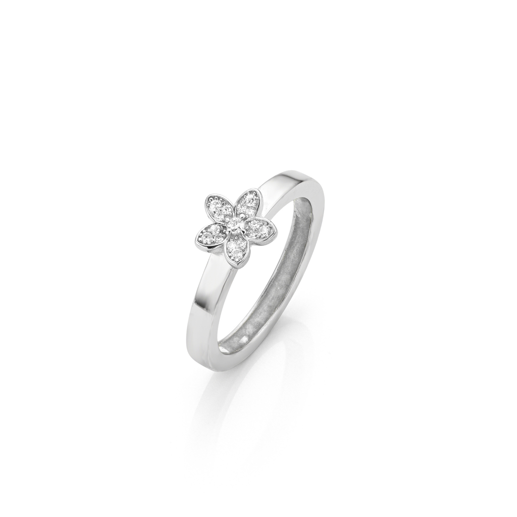 Fleur Éternelle Ring Sparkling Silver WithMe™ Gedenksieraden Memorial Ring