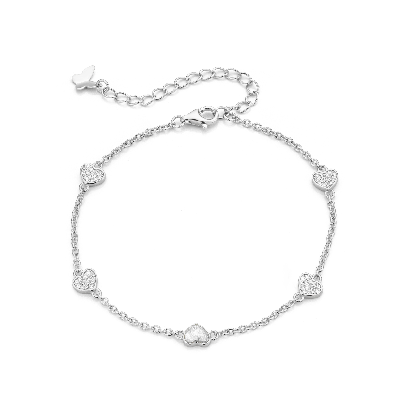 Cinq Cœurs Pure White WithMe™ Gedenksieraden Memorial Bracelet