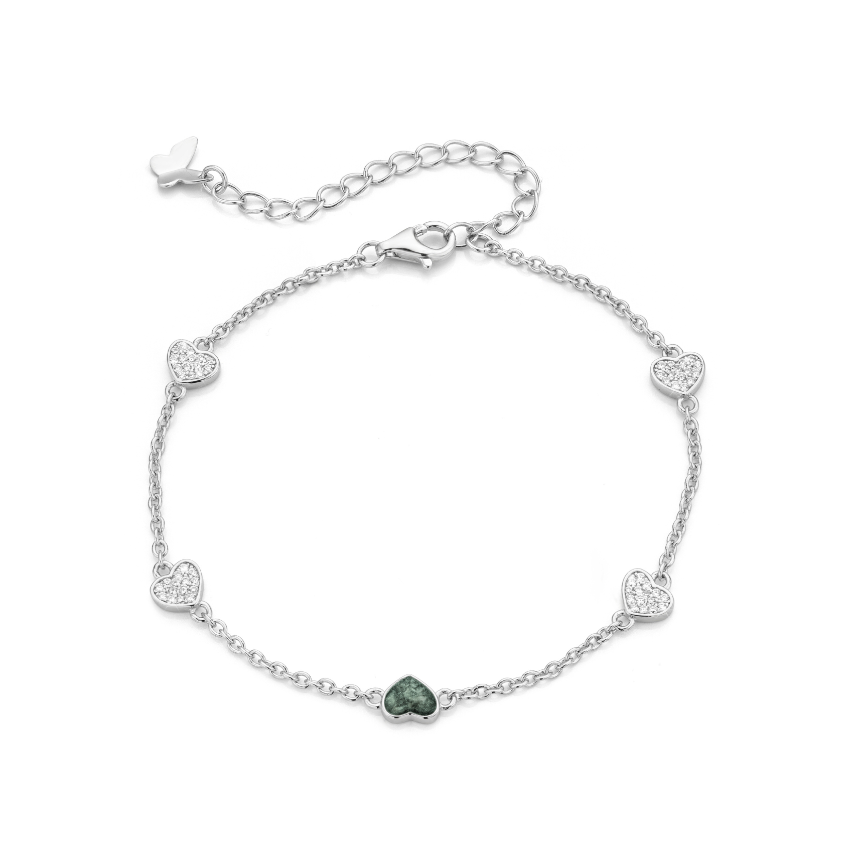Cinq Cœurs Forest Green WithMe™ Gedenksieraden Memorial Bracelet
