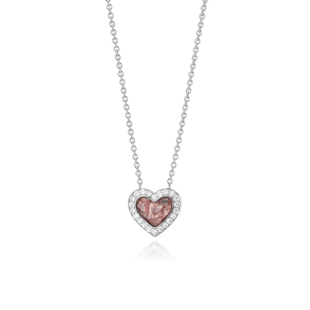 Cœur Brillance Deep Red WithMe™ Gedenksieraden Memorial Pendant