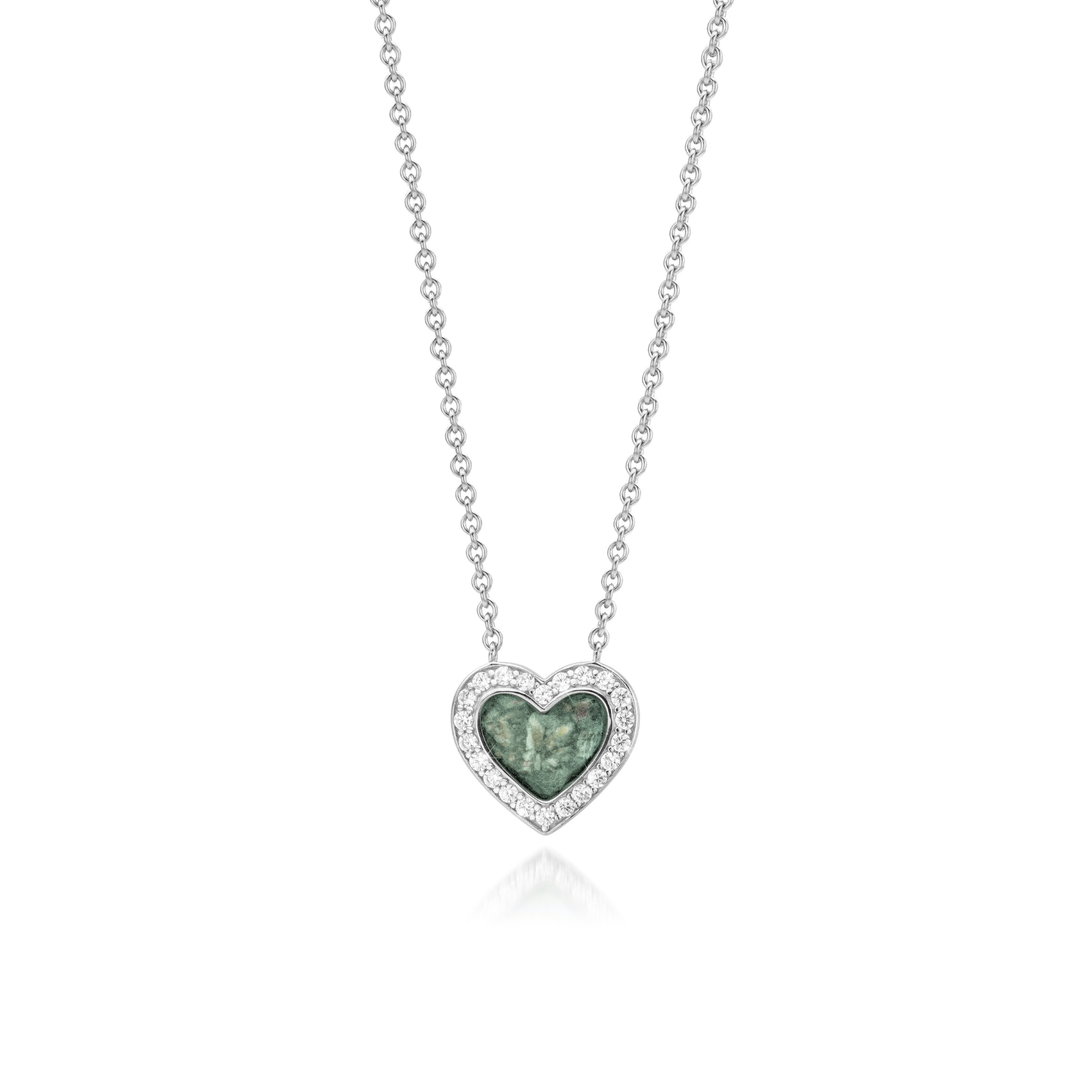 Cœur Brillance Forest Green WithMe™ Gedenksieraden Memorial Pendant