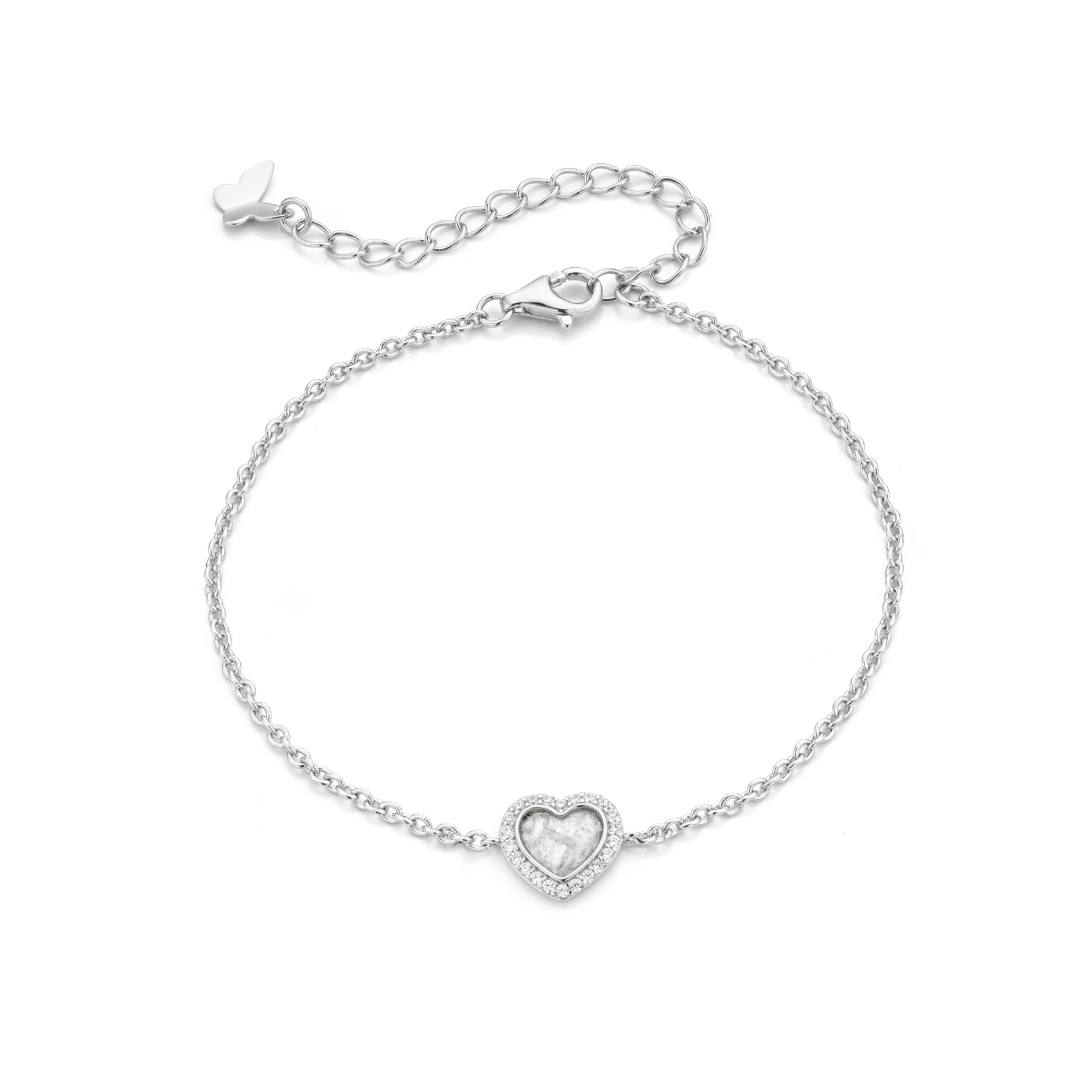 Cœur Brillance Bracelet Pure White WithMe™ Gedenksieraden Memorial Bracelet