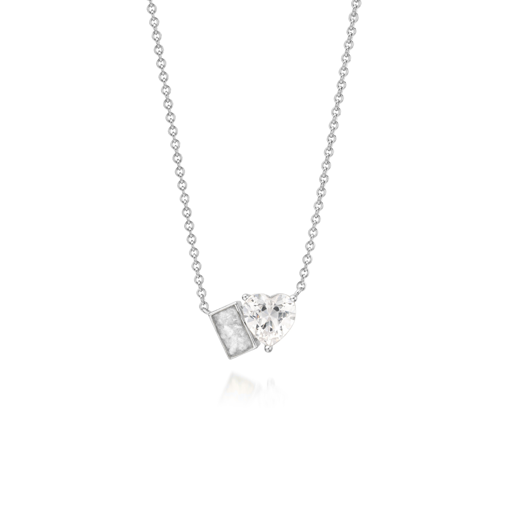 Duo Pure White WithMe™ Gedenksieraden Memorial Pendant