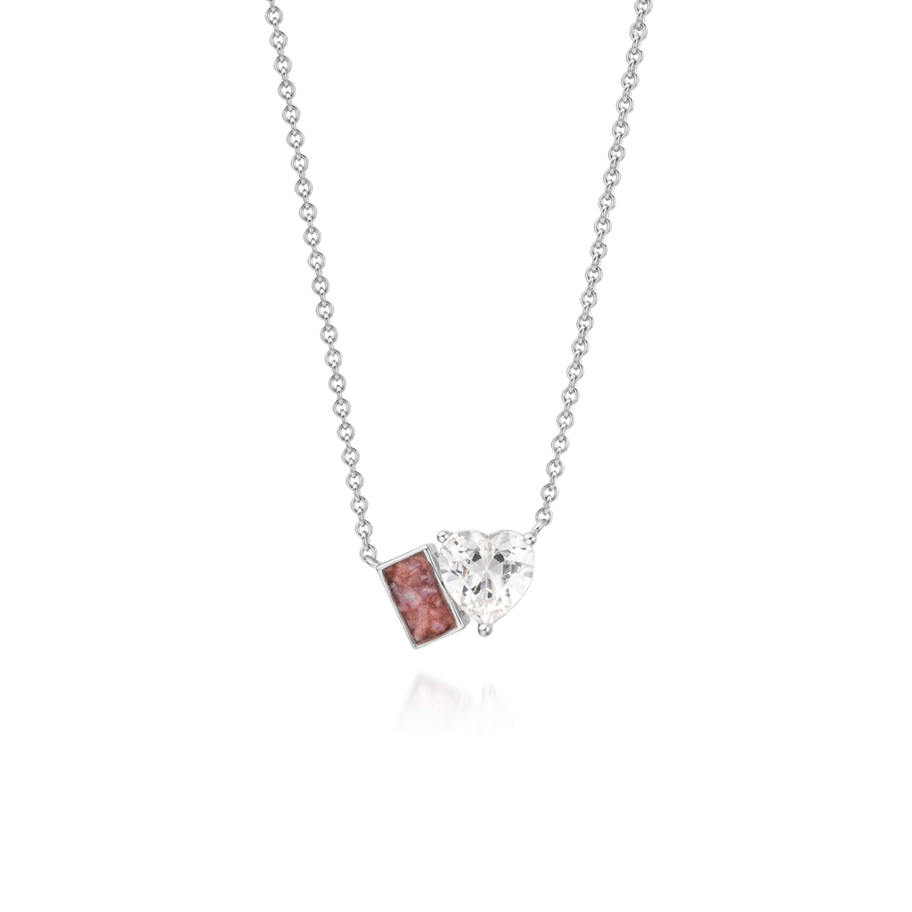Duo Deep Red WithMe™ Gedenksieraden Memorial Pendant