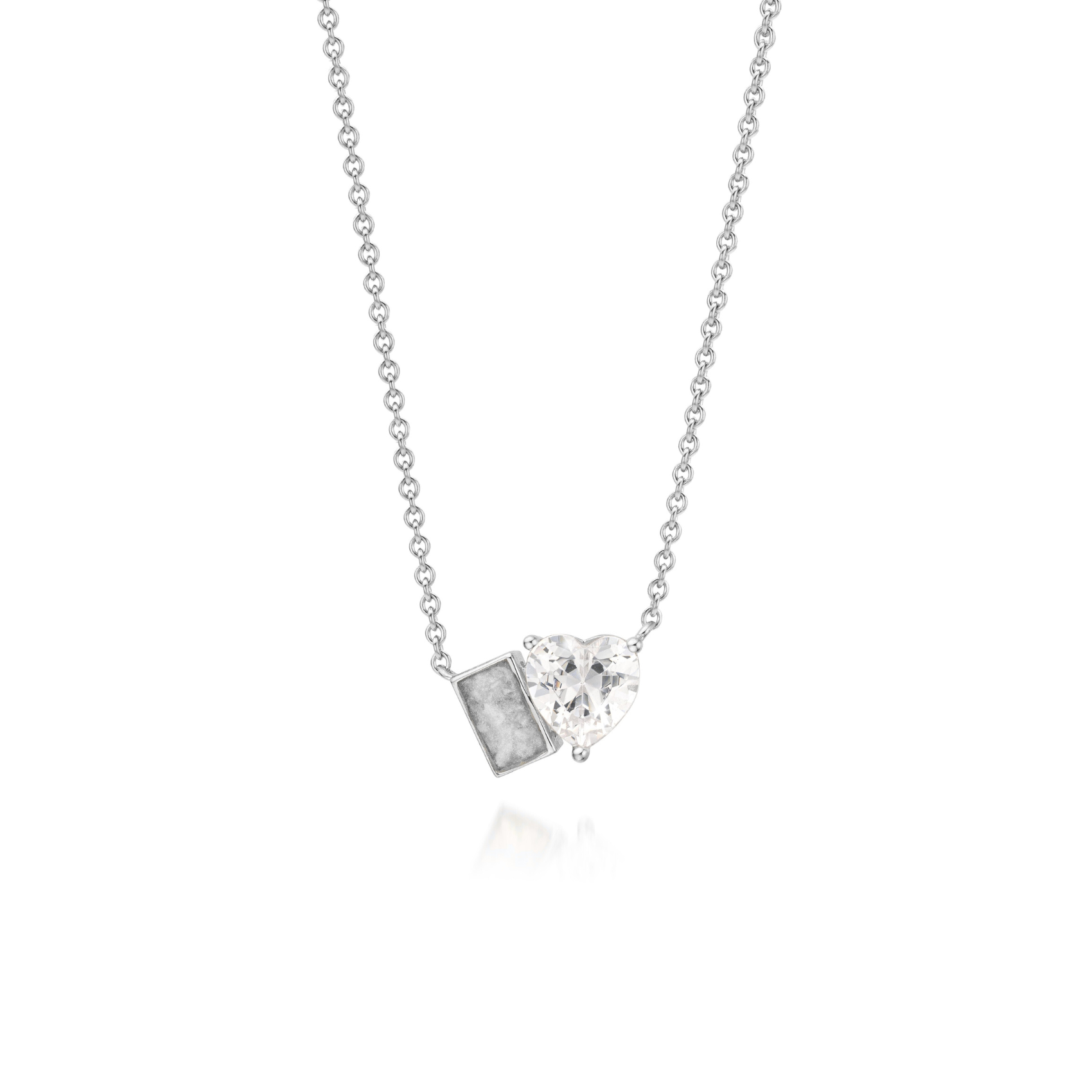 Duo Sparkling Silver WithMe™ Gedenksieraden Memorial Pendant