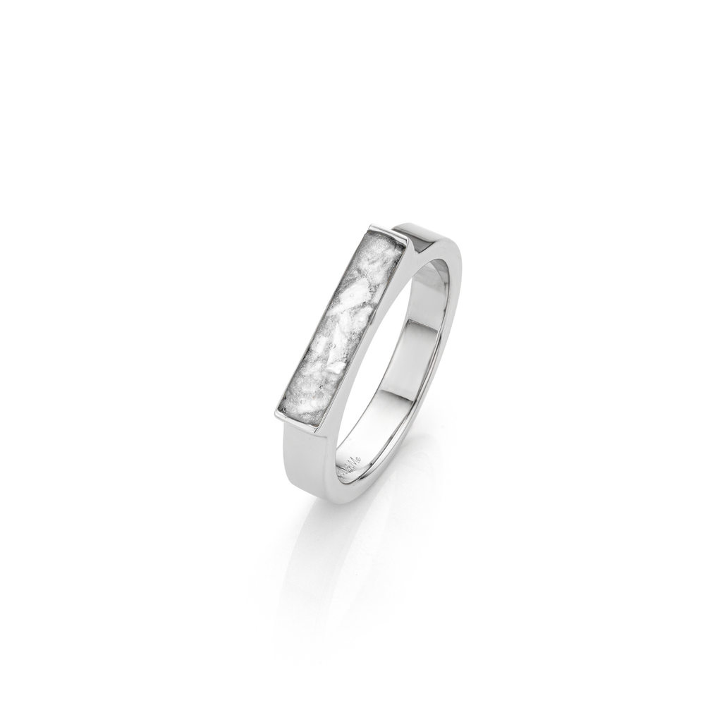 Ligne Éternelle Pure White WithMe™ Gedenksieraden Memorial Ring