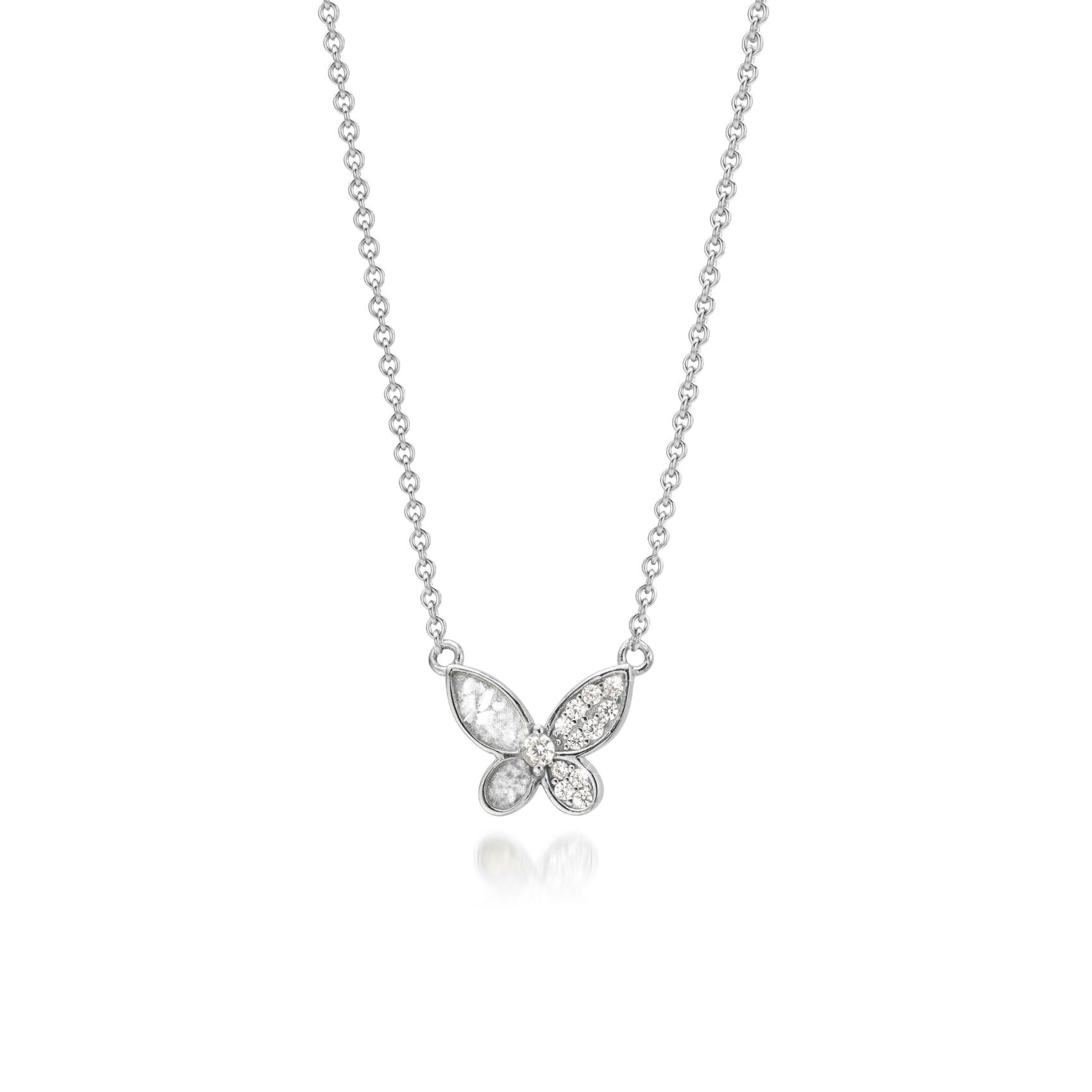 Papillon Brillance Pure White WithMe™ Gedenksieraden Memorial Pendant