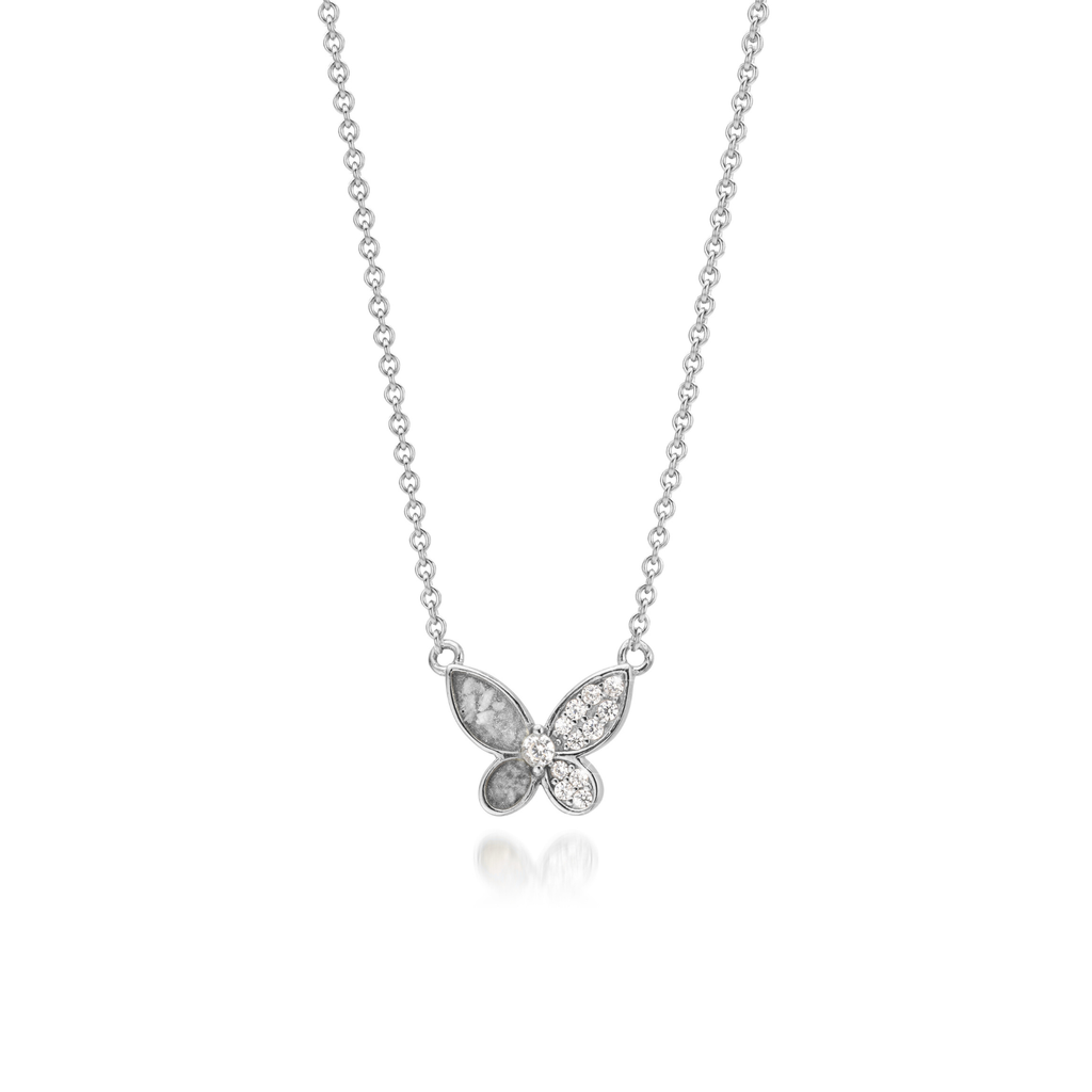 Papillon Brillance Sparkling Silver WithMe™ Gedenksieraden Memorial Pendant