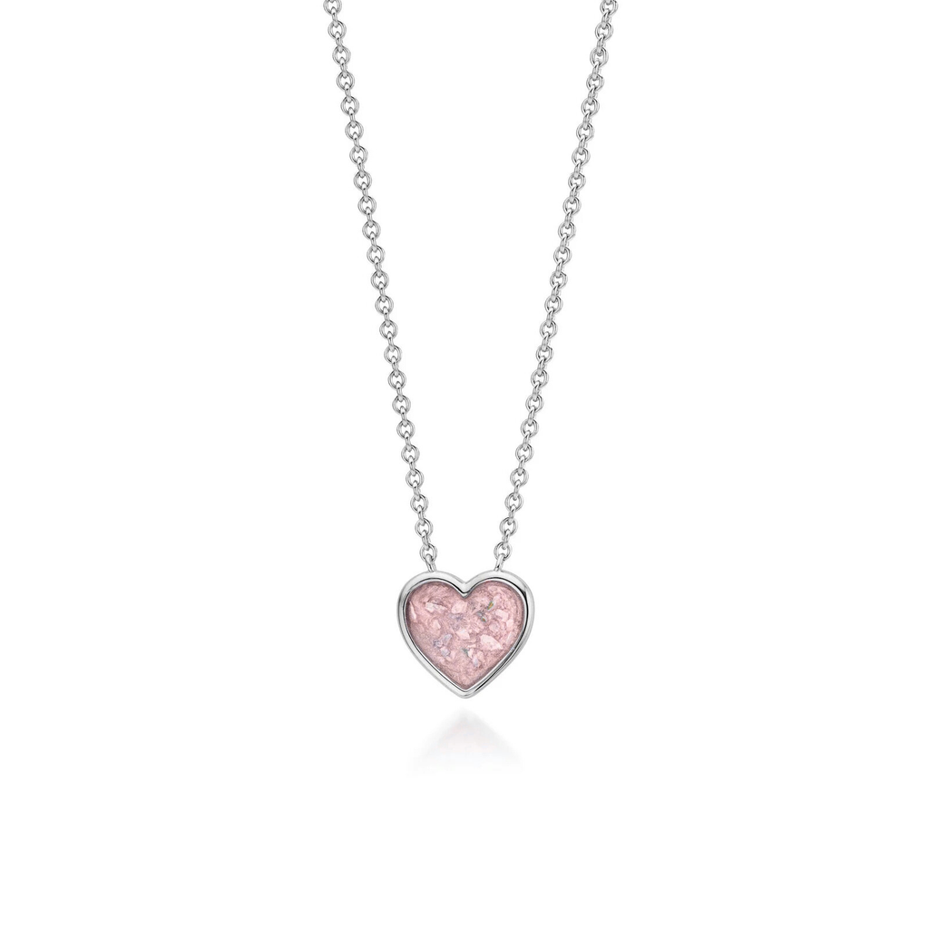 Cœur | Heart-Shaped Ashes Necklace | Ash in Resin Jewellery Blush WithMe™ Gedenksieraden Memorial Pendant