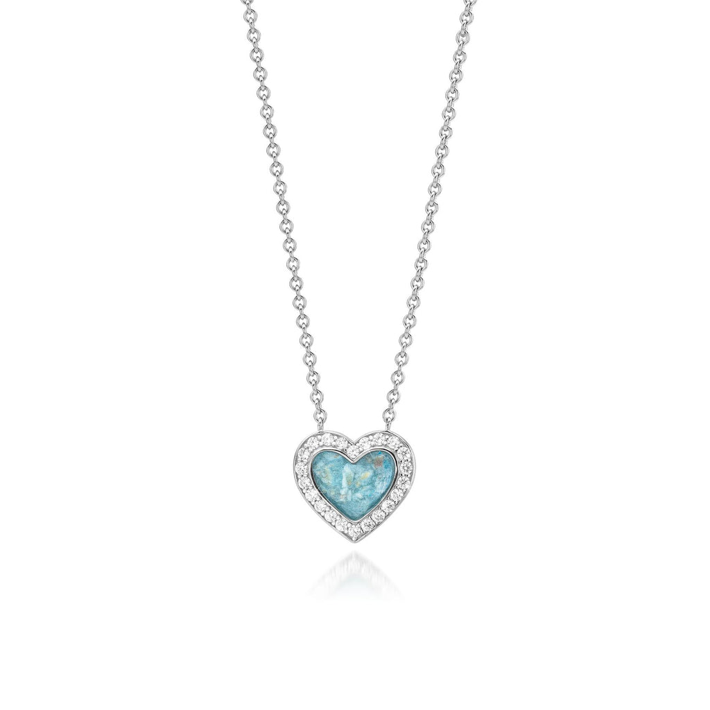 Cœur Brillance Serenity Blue WithMe™ Gedenksieraden Memorial Pendant