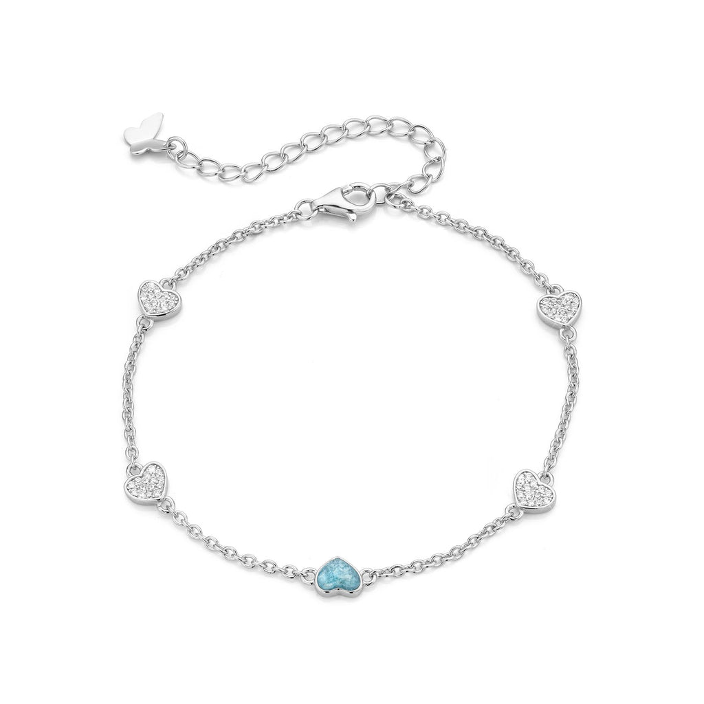 Cinq Cœurs Serenity Blue WithMe™ Gedenksieraden Memorial Bracelet