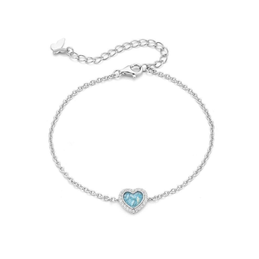 Cœur Brillance Bracelet Serenity Blue WithMe™ Gedenksieraden Memorial Bracelet