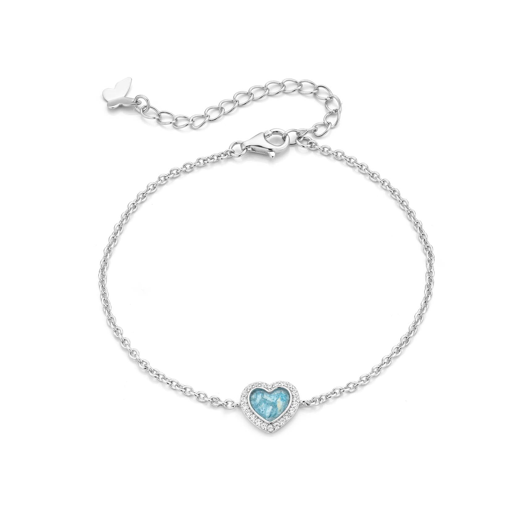 Cœur Brillance Bracelet Serenity Blue WithMe™ Gedenksieraden Memorial Bracelet